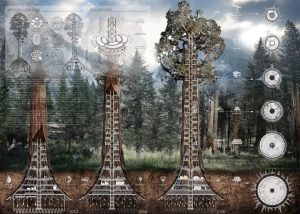طراحی آسمان خراش و ساخت برج درون درخت